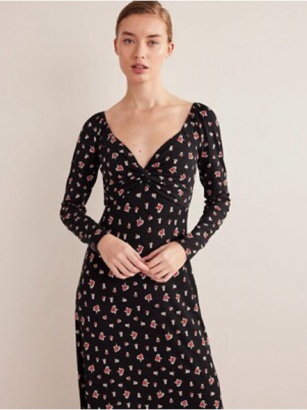 NEW Boden Long Sleeve Jersey Knit Maxi Dress 8 - Picture 2 of 5